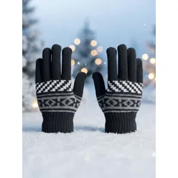 Infispace Unisex Patterned Winter Gloves-picture-13