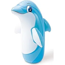 Inflatable Dolphin Bop Bag, Blue and White, PVC Vinyl, Weighted Base, Self-Righting Action, 3 Years and Up-picture-30