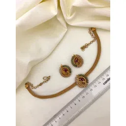 Influtive Gold-Plated Stone-Studded Jewellery Set-picture-35