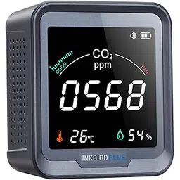 inkbird INKBIRDPLUS Indoor Air Quality Monitor Indoor CO2 Meter CO2 Detector Temperature and Relative Humidity Carbon Dioxide Detector with Alarm Function for Grow Tents Wine Cellars Homes Cars-picture-18
