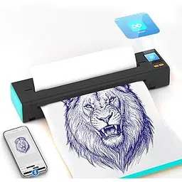 INKCHUM XR3 Bluetooth Tattoo Stencil Printer with 10pcs Transfer Paper, 2500mAh Stencil Printer for Tattooing Compatible with iOS,Android Phone,ipad,Laptop (Blue)-picture-19