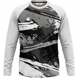 inkholic Men's Round Neck Full Sleeve Reglan Printed Sports T-Shirt 100 image 1