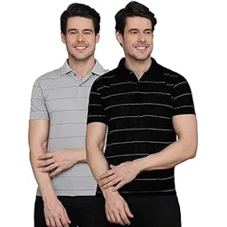 INKKR Striped Polo Neck T-Shirt Dora Combo-picture-24