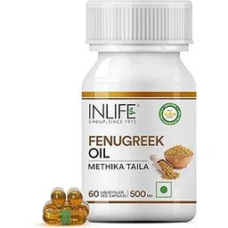 INLIFE Fenugreek Oil Capsule 500mg | Faster & Better Absorption than Extract | Methi Oil Ayurvedic Herbal Supplement - 60 Liquid Filled Vegetarian Capsules-picture-27
