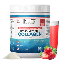 INLIFE Hydrolyzed Fish Collagen Peptides,  200 g  Strawberry Lemon (Clinically Proven Japanese Type 1) -picture-17