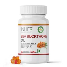 INLIFE Sea buckthorn Seed Oil (500mg) Omega 3,6,7,9-30 Veg Capsules Supplement-picture-10