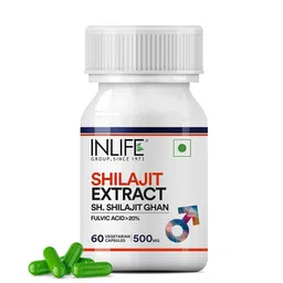 INLIFE Shilajit Extract 500 mg,  60 veggie capsule(s) -picture-31
