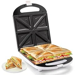 Inllex Electric Sandwich Toaster Machine 4 Slice Toasties Griller Maker Non-Stick Removable Plates 1200W Electric Breakfast Sandwiches Panini Press Grill-picture-23