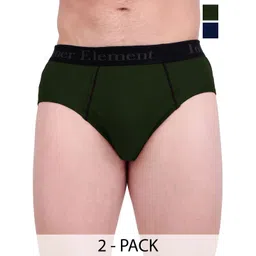inner element Pack Of 2 Mid Rise Basic Briefs MEN_BRIEF_2PK_NAVY_OLIVE_XS-image-9