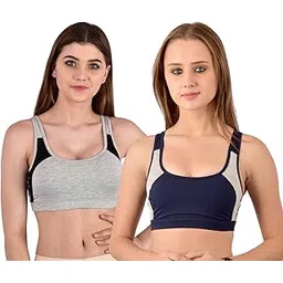 inner Comfort KSK Lifestyle Women's Cotton Stretch Wirefree & High Impact Padded Sports Bra | for Yoga, Gym & Workout | Stay Fresh Treatment Bra | Daily Use-picture-54