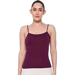 inner Comfort KSK Lifestyle Women's Regular Fit Stretch Fine Knitted Cotton Rib Spaghetti with Adjustable Straps | Slim Fit Slip/Tank Top (Peach)-picture-13
