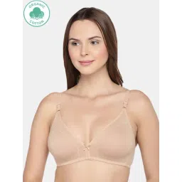 Inner Sense Beige Cotton Seamless Bra-picture-10