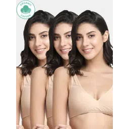 Inner Sense Beige Non Wired Non Padded Nursing Bra (Pack Of 3)-picture-15