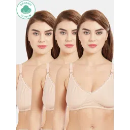 Inner Sense Beige Non Wired Non Padded Nursing Bra (Pack Of 3)-picture-42