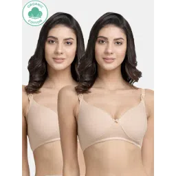 Inner Sense Beige Non Wired Padded Nursing Bra (Pack Of 2)-picture-22