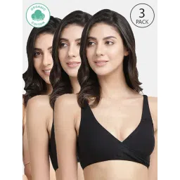 Inner Sense Black & Beige Full Coverage Maternity Bra - Pack of 3-picture-12