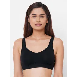 Inner Sense Black Solid Organic Cotton Antimicrobial Sustainable Soft Cup Full Coverage Bra AISB097-picture-28