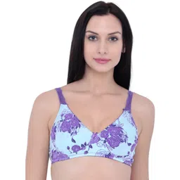 Inner Sense Blue Floral Print Organic Full-Coverage Sustainable T-shirt Bra ISB041-image-20