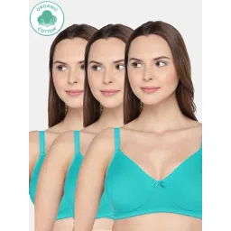 Inner Sense Green Cotton Seamless Bra - Pack Of 3-picture-44