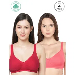 Inner Sense Maroon & Pink Full Coverage Bra - Pack of 2-picture-13