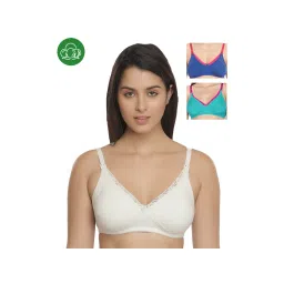 Inner Sense Organic Cotton Antimicrobial Laced Nursing Bra Pack of 3 - Multi-Color-picture-13
