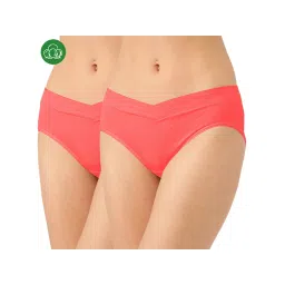 Inner Sense Organic Cotton Antimicrobial Maternity Panty Pink (Pack of 2)-picture-20