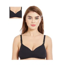 Inner Sense Organic Cotton Antimicrobial Nursing Bra Pack of 2 - Black-picture-11