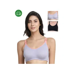 Inner Sense Organic Cotton Antimicrobial Nursing Bra Pack of 3 - Multi-Color-picture-30