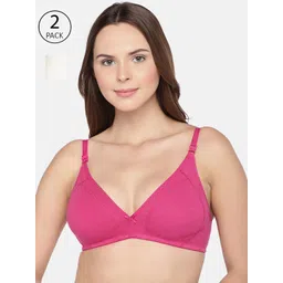 Inner Sense Pack Of 2 Fuchsia & White Beginners Bra ISB099-Fuchsia_Milky White-picture-32