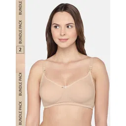 Inner Sense Pack of 2  Organic Cotton Antimicrobial Sustainable Soft feeding Bras-picture-14