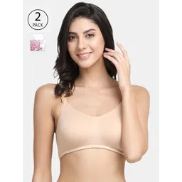 Inner Sense Pack Of 2 White & Beige Solid Non-Wired Non Padded Maternity Sustainable Bra IMB004A_4C-picture-27