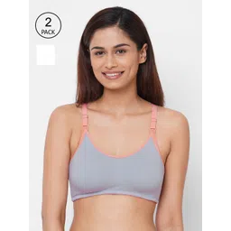 Inner Sense Pack Of 2 White & Lavender Solid Non-Wired Non Padded Maternity Sustainable Bra IMB004B_4F-picture-26