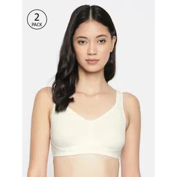 Inner Sense Pack of 2 White Organic Cotton Antimicrobial Supportive Stitch Sustainable Bras ISBC097-picture-16
