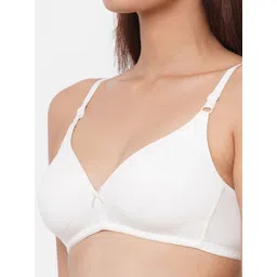 Inner Sense Pack Of 2 White Organic Cotton Antimicrobial Sustainable Supportive Stitch Bras ISBC099 image 4