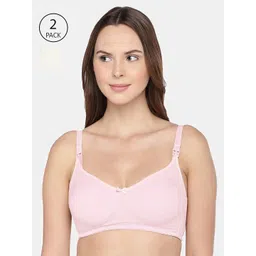 Inner Sense Pack of 2 White Organic Cotton Non-Wired Non Padded Maternity Sustainable Bras IMB005B_5F-picture-23