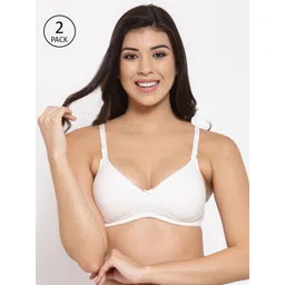 Inner Sense Pack Of 2 White T-shirt Bra Lightly Padded ISB104-M.White_M.White-picture-29