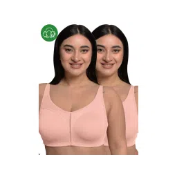 Inner Sense Peach Organic Cotton Full Coverage Plus Size T-Shirt Bra (Pack of 2)-picture-11