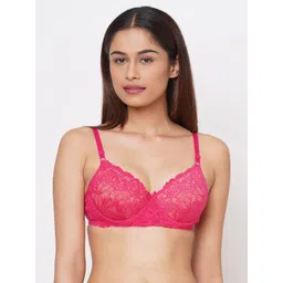 Inner Sense Pink Lace Organic Cotton Antimicrobial Sustainable Lightly Padded Underwired Bra ISB047-picture-13