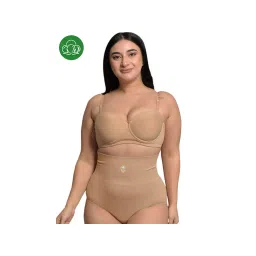 Inner Sense Plus Size Beige Bamboo Seamless Tummy Tucker-picture-13