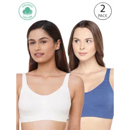 Inner Sense White & Blue Full Coverage Bra - Pack of 2-picture-10