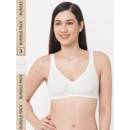 Inner Sense White Pack of 3 Organic Cotton Bra-picture-25