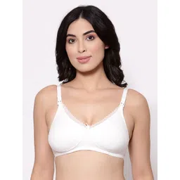Inner Sense White Solid Organic Antimicrobial Non-Wired Non Padded Maternity Sustainable Bra IMB003E-picture-24