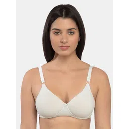 Inner Sense White Solid Organic Antimicrobial Sustainable Non-Wired Lightly Padded T-shirt Bra-picture-20