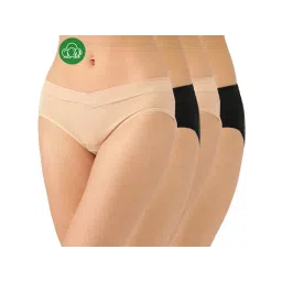 Inner Sense Women's Organic Cotton Antimicrobial Maternity Panty (pack Of 4) - Multi-Color-picture-23