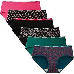 innersy Women's Sporty Hipster Panties Cotton Underwear Multicolored 6-Pack-picture-31