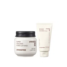 Innisfree Super Volcanic Pore Clay Mask-100ml + Volcanic Pore BHA Cleansing Foam-150g-picture-30