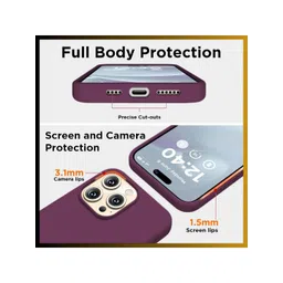 INNOPACE Solid Printed iPhone 15 Pro Silicone Back Case Mobile Accessories image 3