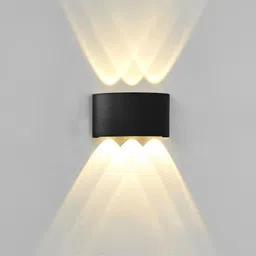 inoobeam 2 Way 3+3 LED Indoor & Outdoor Lamp Up/Down Elevation Light Rustproof & Waterproof Aluminum Body Black (Warm White) Post Light Outdoor Lamp-picture-22