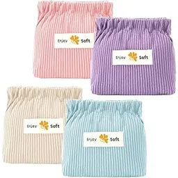 INOVERA (LABEL) 4 Pieces Small Makeup Pouch for Women's and Girls - Mini Cosmetic, Lipsticks, Coin Holder Pouches (Multicolor)-picture-45