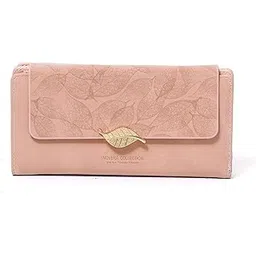 inovera (label) Tri-fold Wallet for Women - Stylish Cash, Cards Holder Ladies Leaf Wallets - Faux Leather Hand Purse (Rose Gold)-picture-46